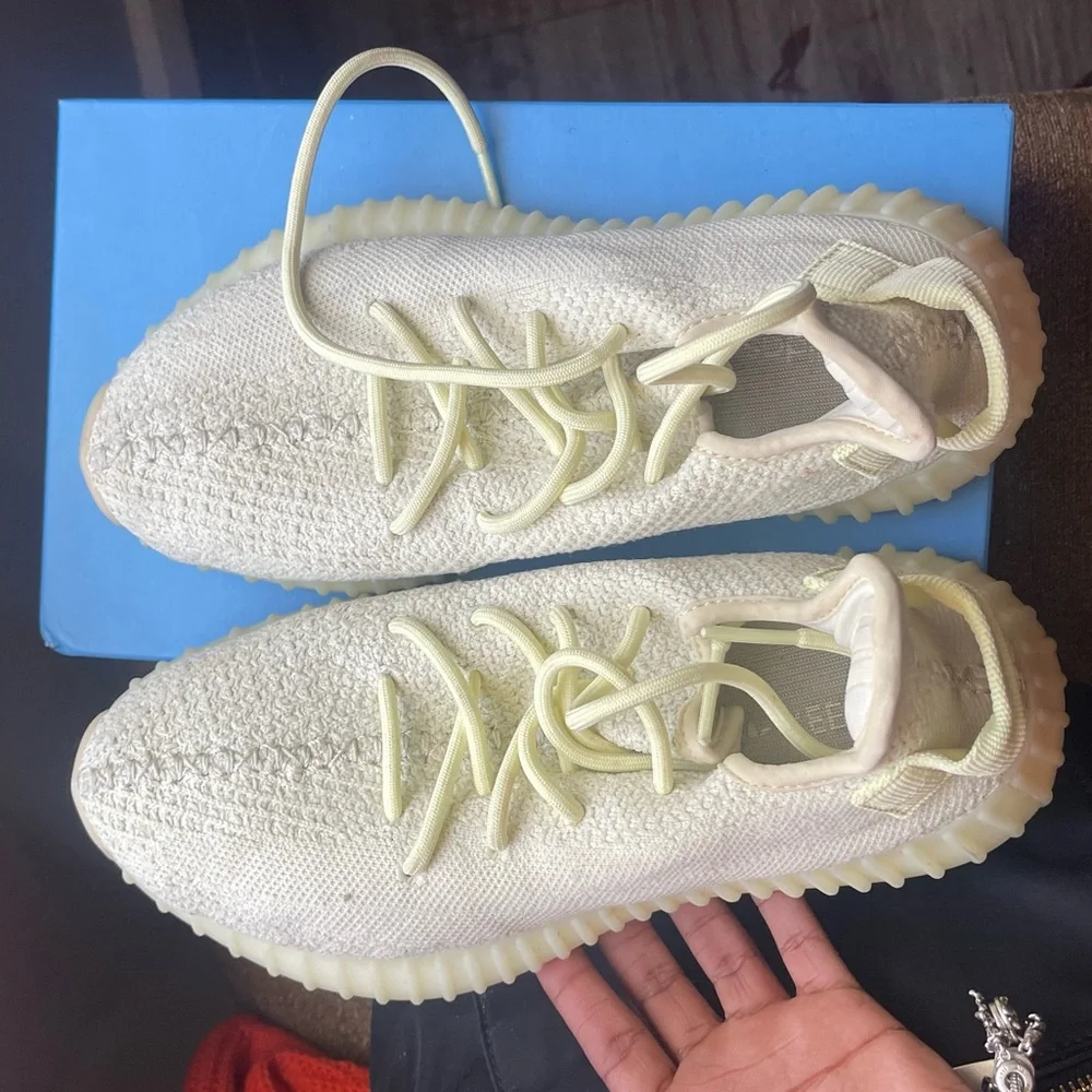 Yeezy butters // size 6.5 youth/ women’s 8. I don’t wear them enough to keep - Picture 2 of 5